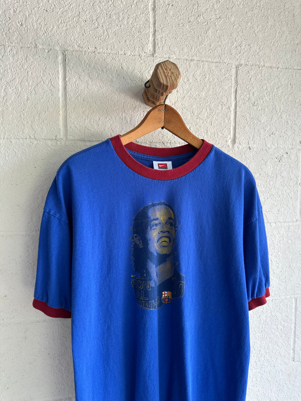 '00s Nike Ronaldinho Barcelona Ringer Tee