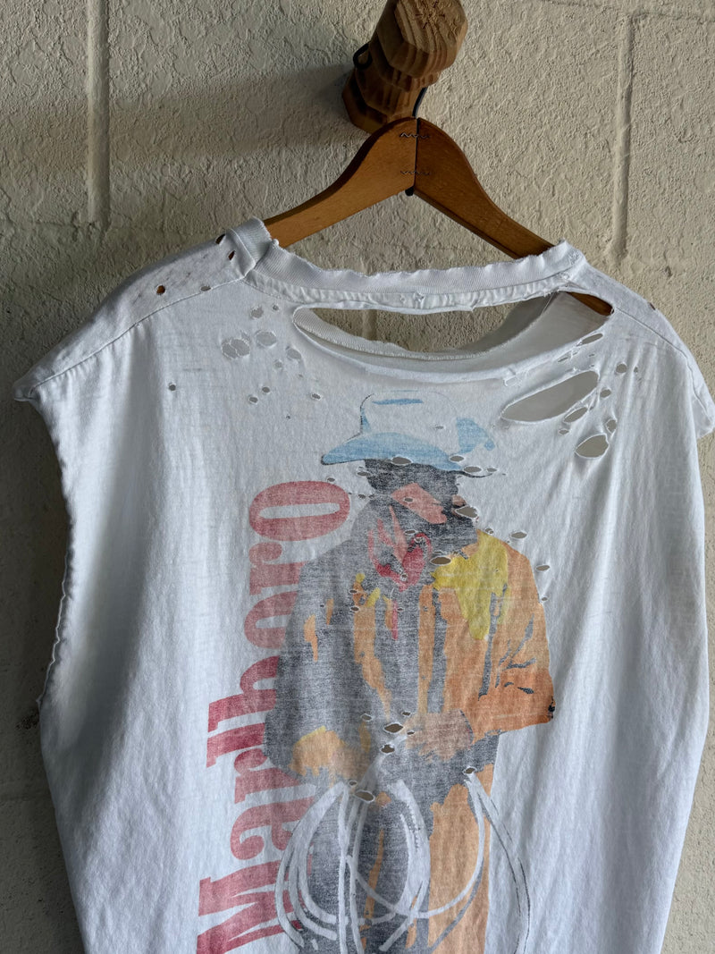 ‘90s Distressed Malboro Cut-Off