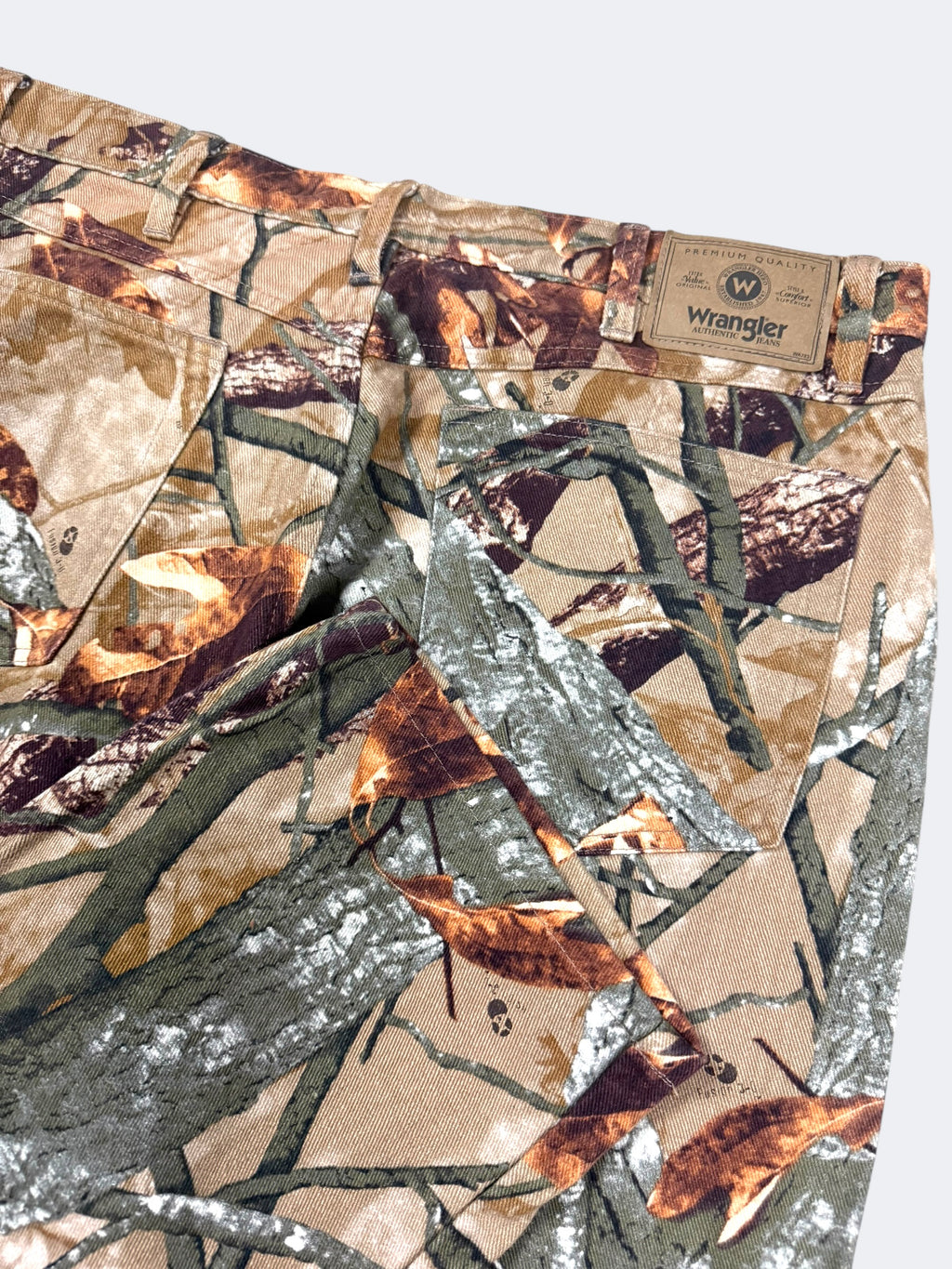 Denim Camo Wrangler Double Knees (36 x 30)