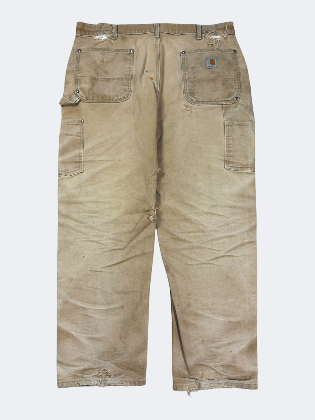 Thrashed Faded Tan Carhartt Double Knees