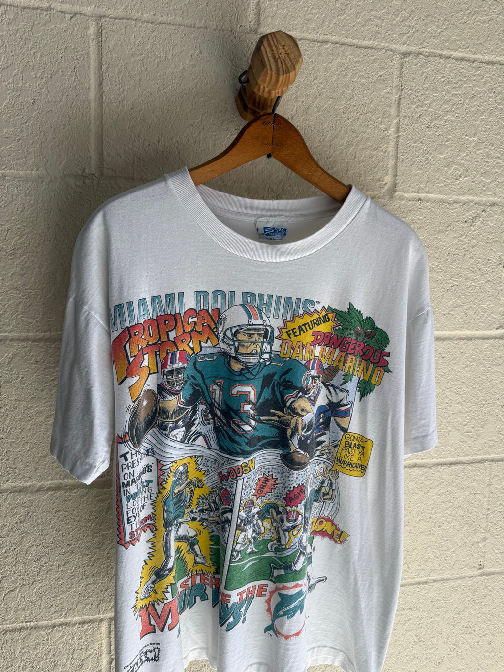 '90s Dan Marino Miami Dolphins Comic Tee