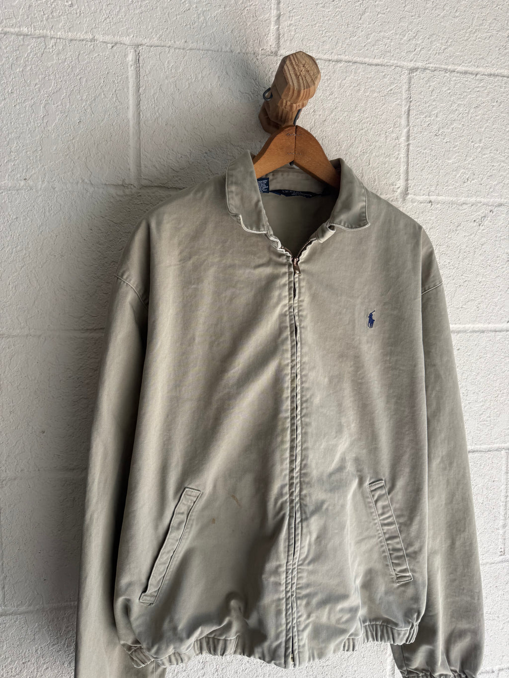 '90s Tan Polo Harrington