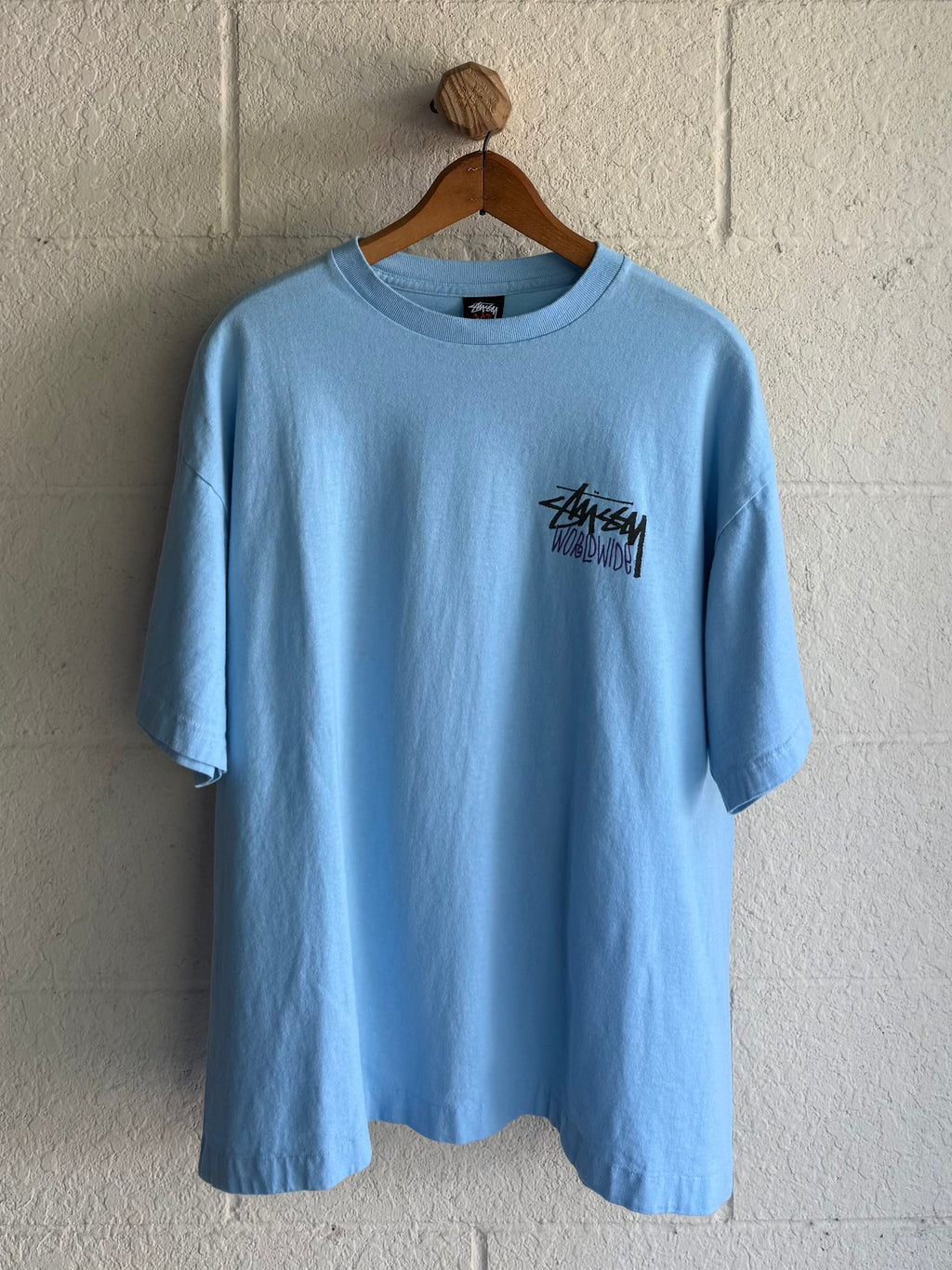 '00s Baby Blue Stussy Crown Tee