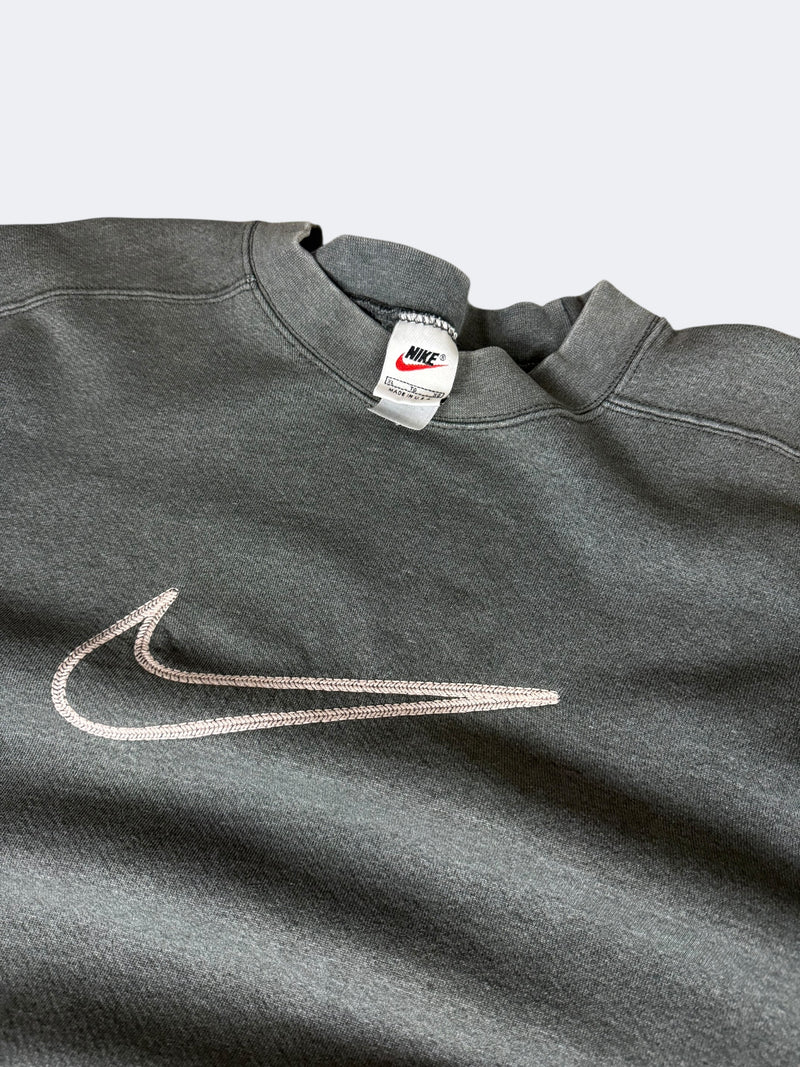'90s Stone Gray Nike Check Crewneck