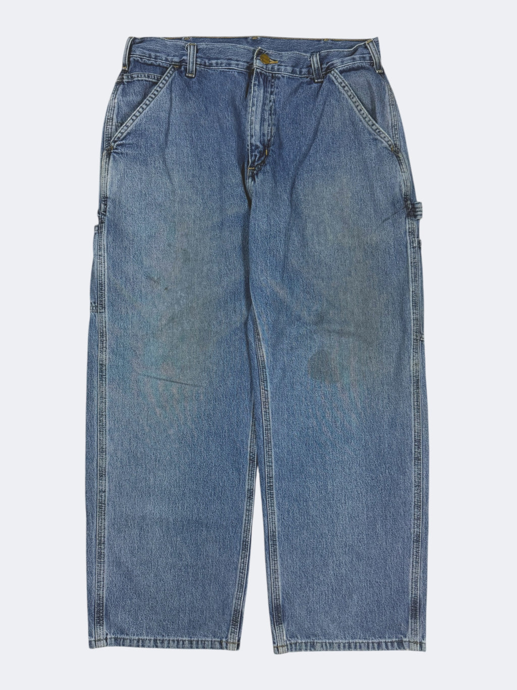 Faded Denim Lightweight Carhartt Pants (34 x 28)