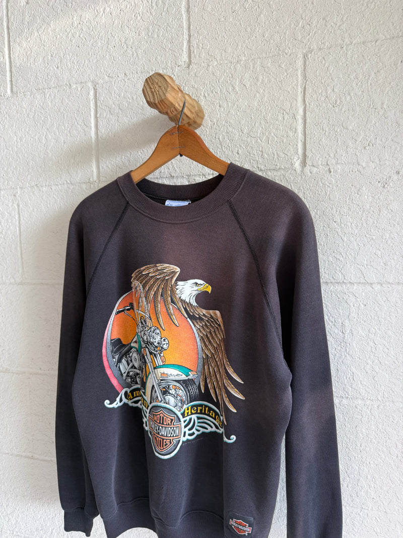 '90s Faded Harley Davidson Crewneck