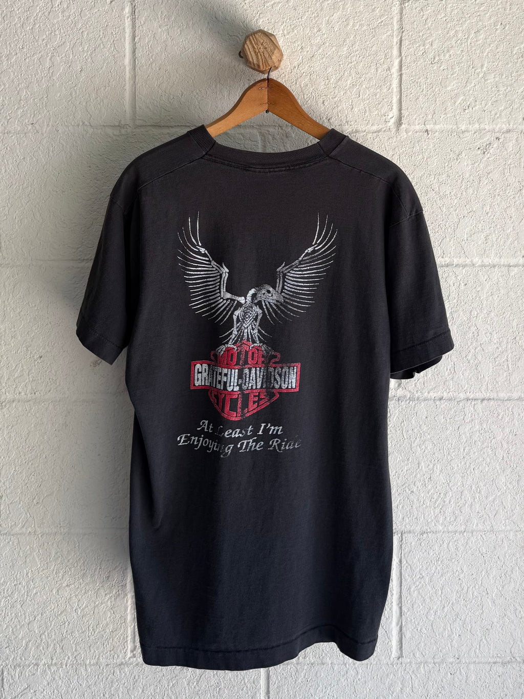 '90s Grateful-Davidson Skeleton Bird Tee