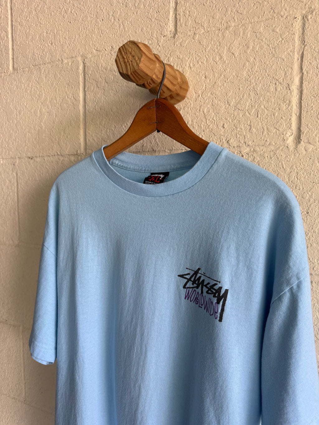 '00s Baby Blue Stussy Crown Tee