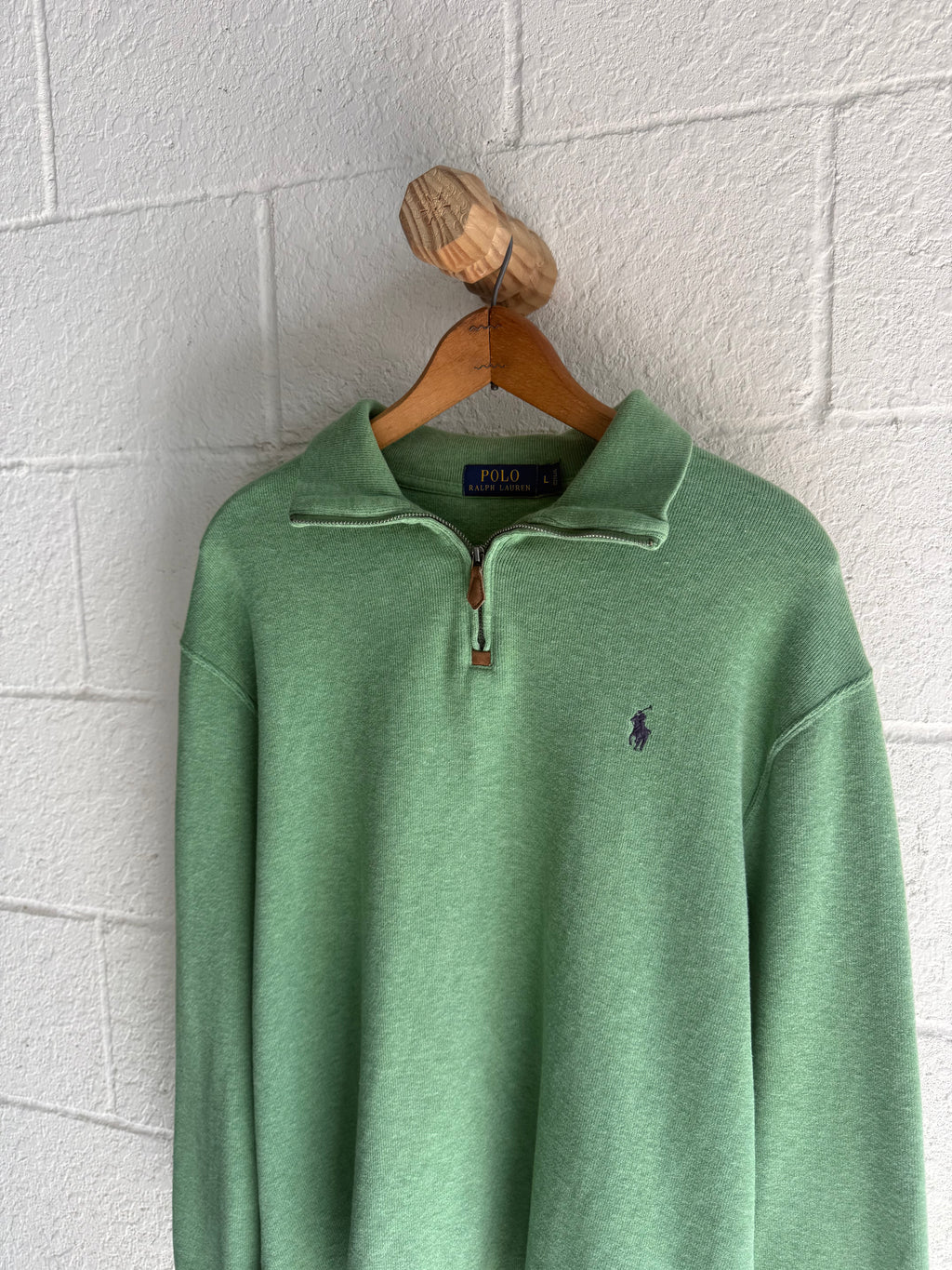 Green Polo Quarter Zip
