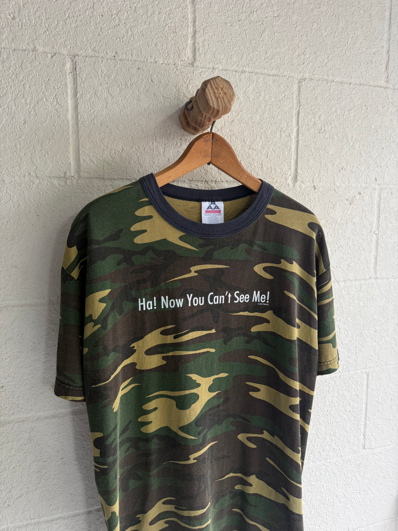 '00s Camo "Can't See Me" Tee