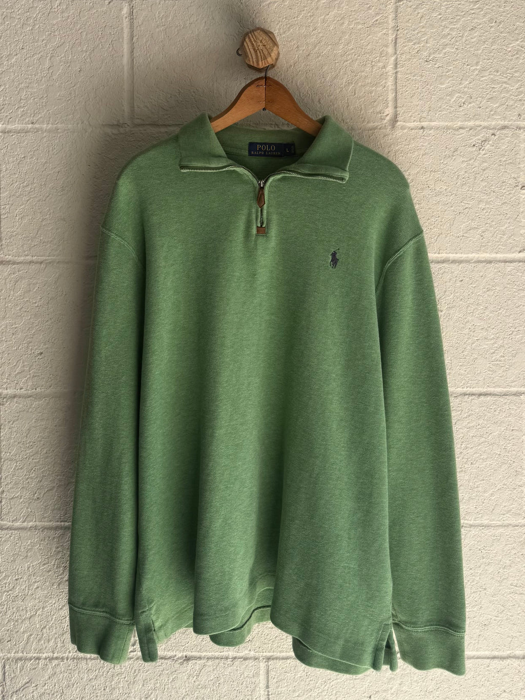 Green Polo Quarter Zip