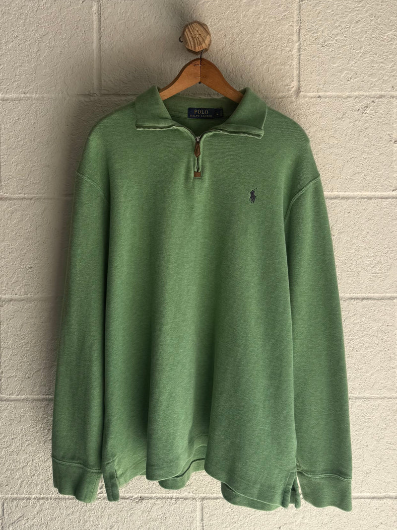 Green Polo Quarter Zip