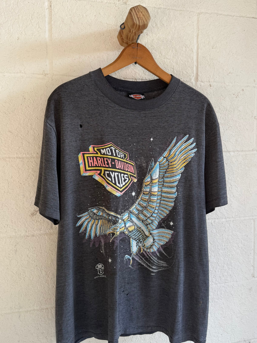 '90s Faded Metallic Bird Harley Tee