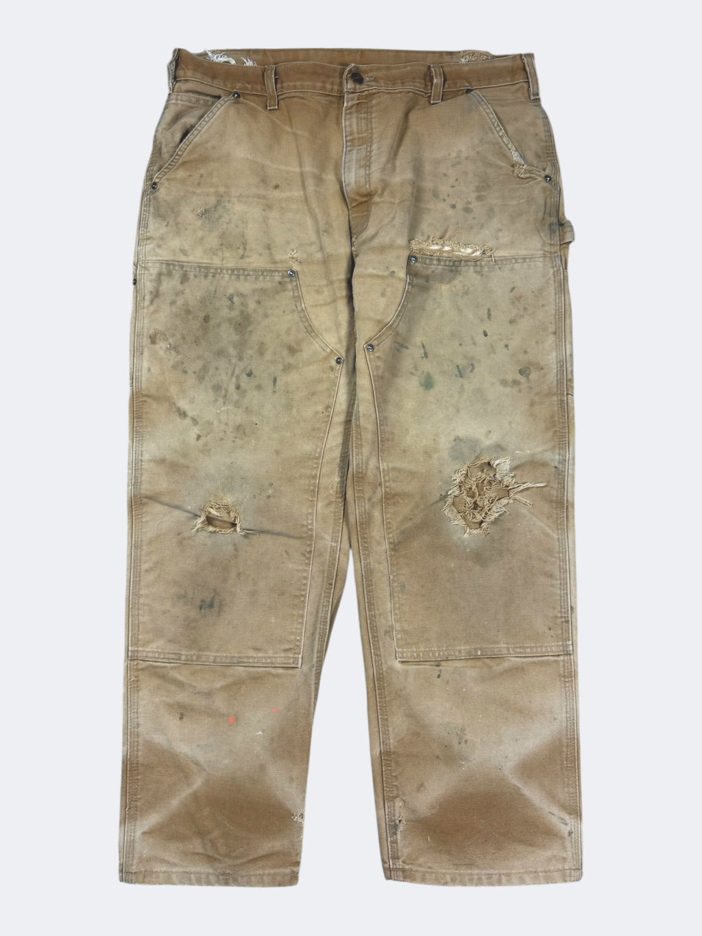 Thrashed Faded Tan Carhartt Double Knees