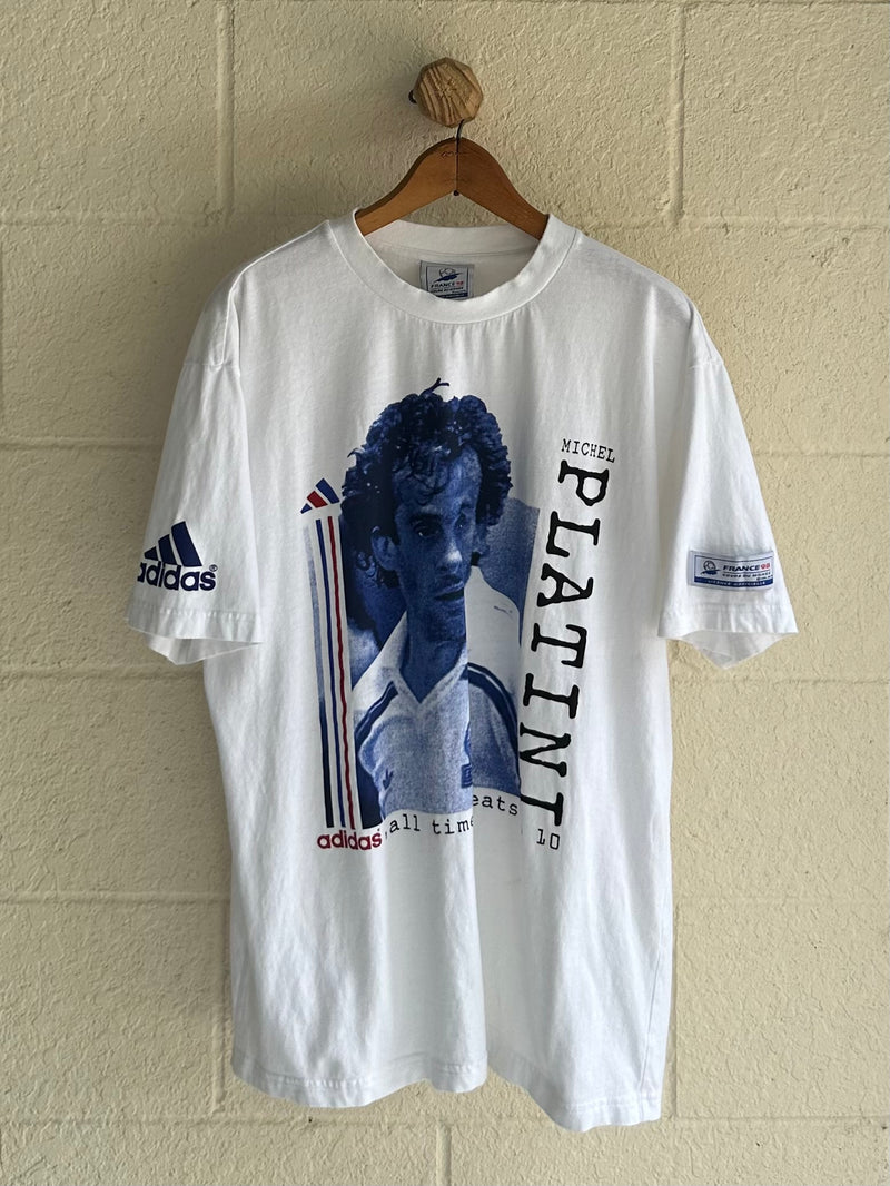 1998 France Coupe De Mundo Michael Platini Adidas Tee
