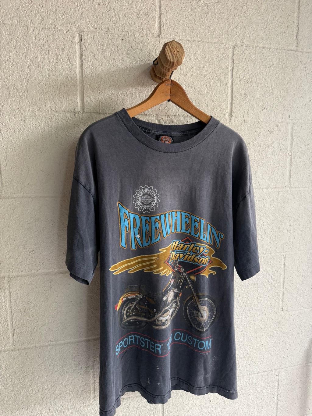 '90s Faded Harley Free Wheelin Tee