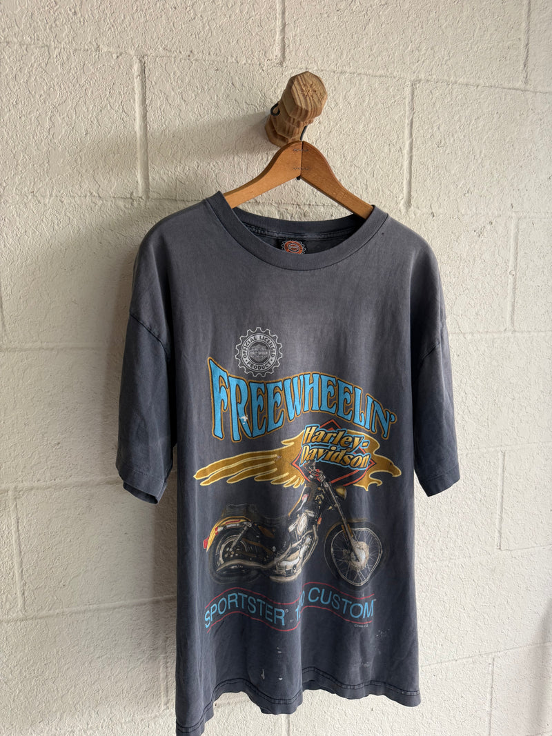 '90s Faded Harley Free Wheelin Tee
