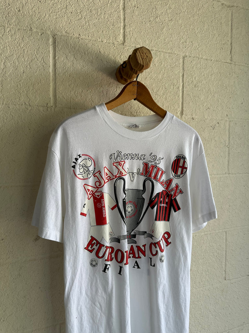 1995 Ajax vs Milan European Cup Soccer Tee