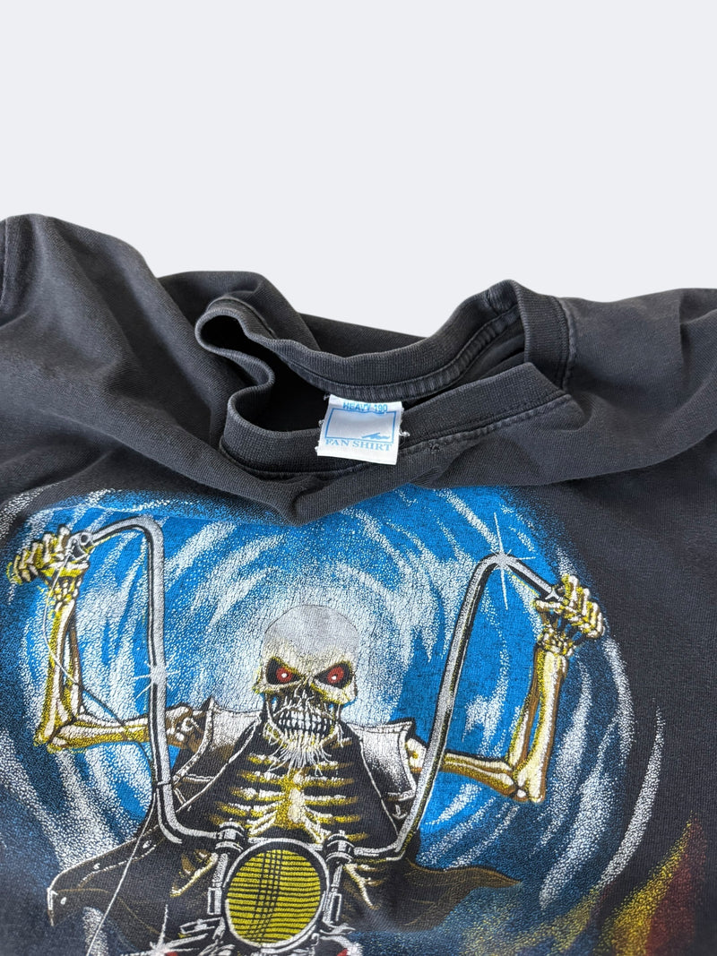 '90s Flame Skeleton Biker Tee