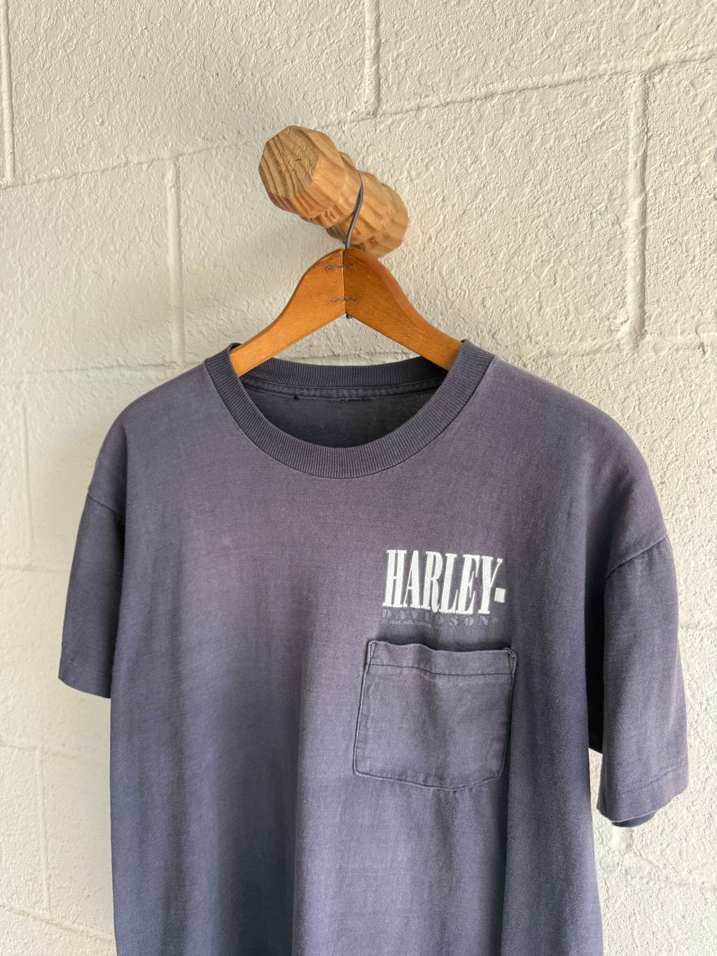 ‘90s Faded Harley Pocket Tee