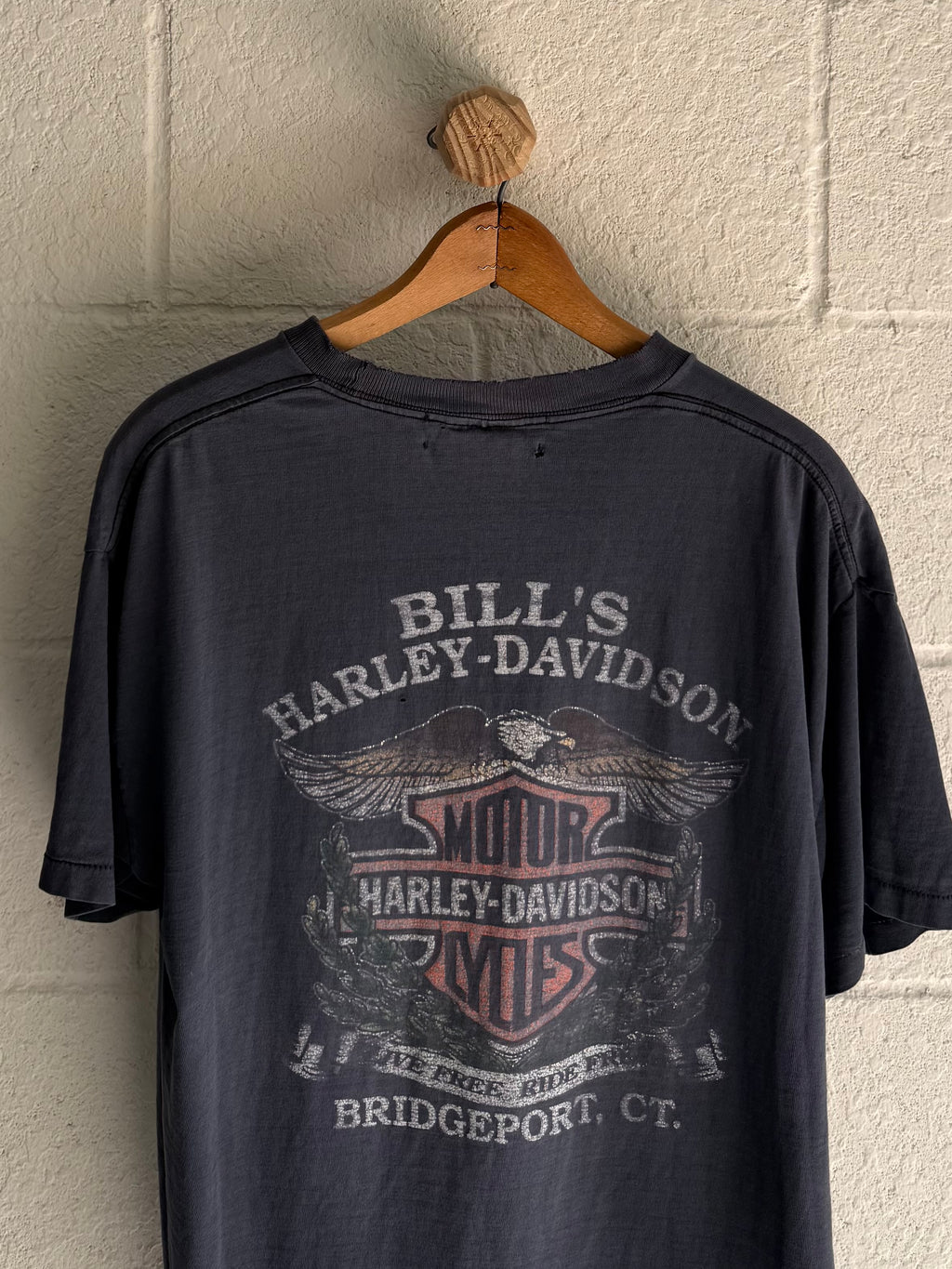 ‘90s Faded Flame Eagle Harley Tee