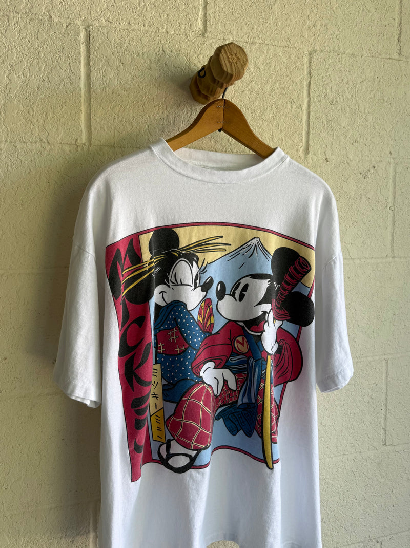 ‘90s Japanese Disney Passport Series Samurai Mickey & Minnie Tee