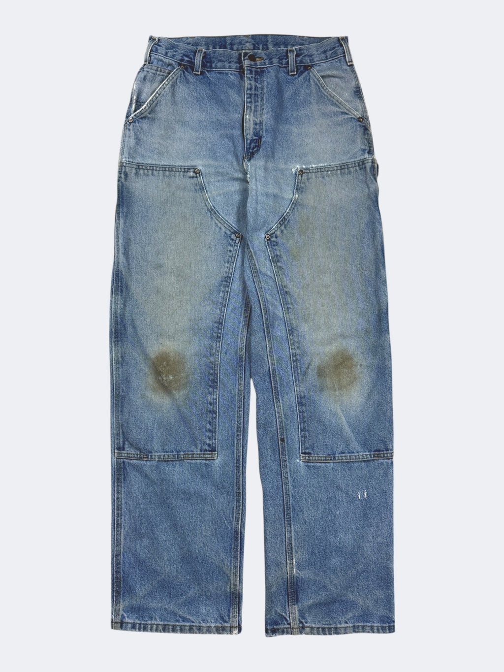 Faded Denim Carhartt Double Knees (33 x 34)