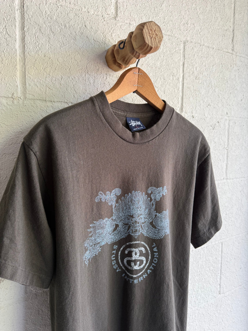 '90s Dark Brown Stussy Dragon Tee