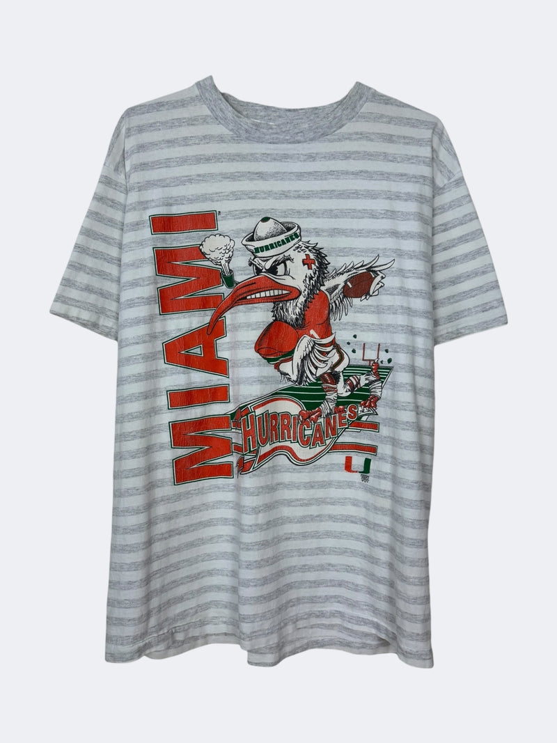 '90s Miami Hurricanes Ibis Striped Tee