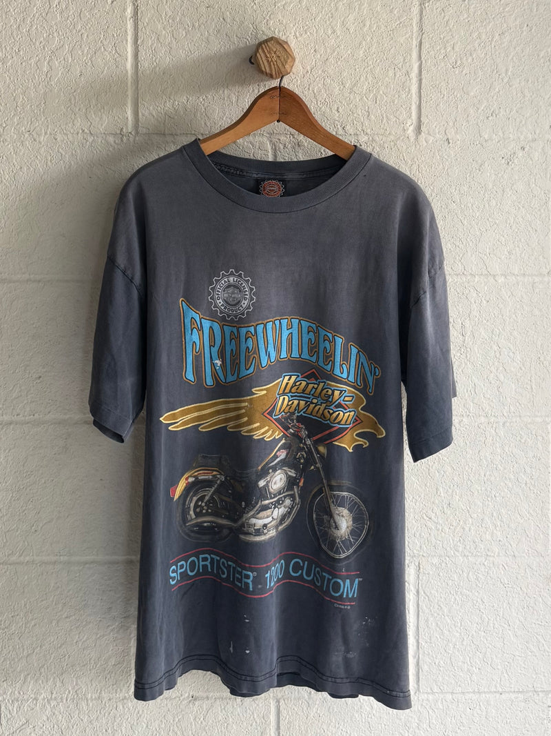 '90s Faded Harley Free Wheelin Tee
