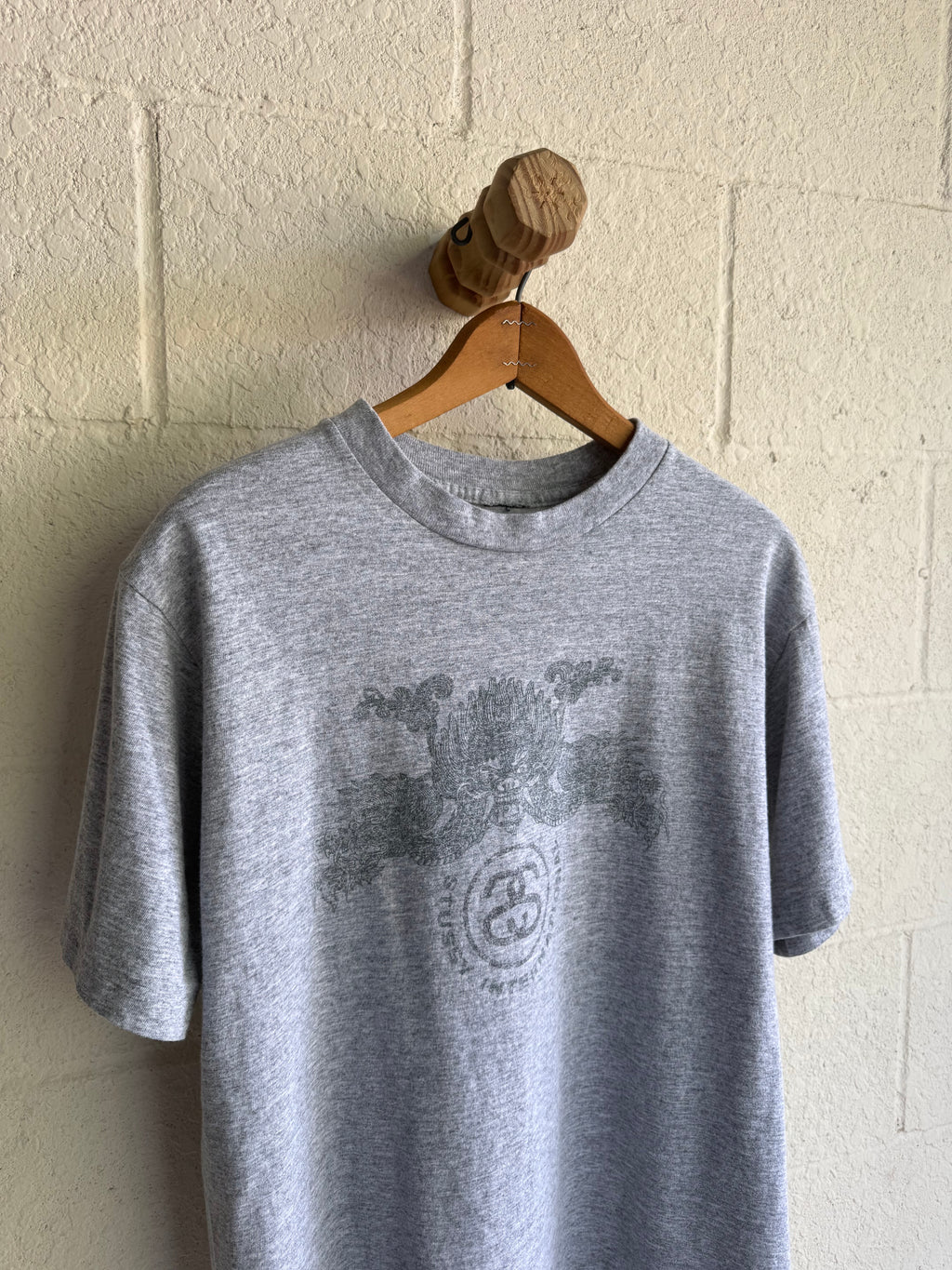 '90s Gray Stussy Dragon Tee