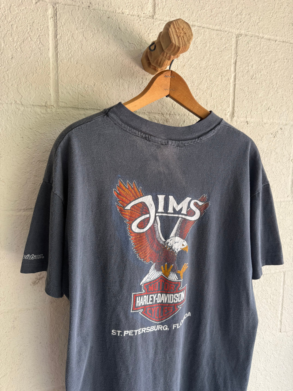 ‘90s Faded Harley Shield Pocket Tee