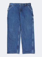 Blue Dark Wash Denim Heavyweight Carhartt Pants (38 x 30)