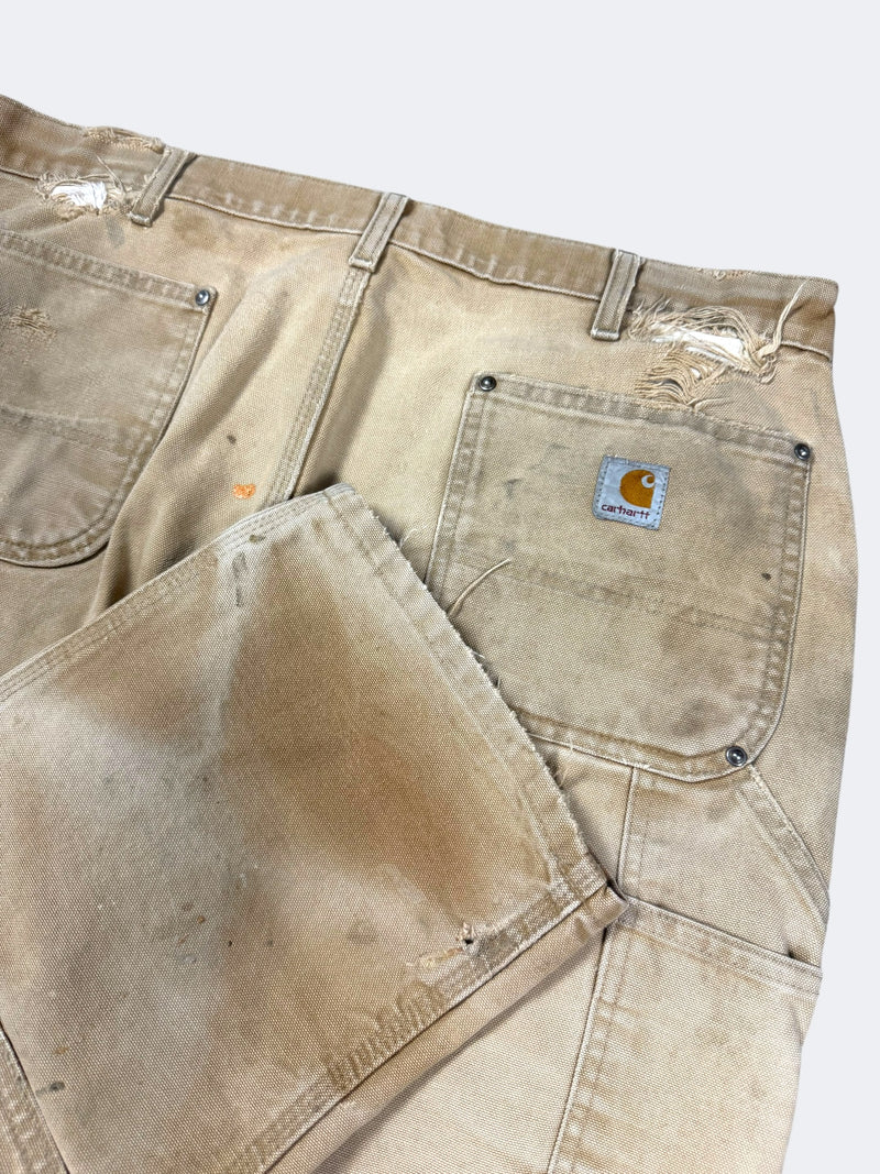 Thrashed Faded Tan Carhartt Double Knees