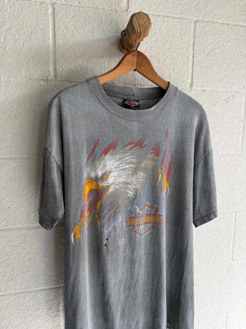 '90s Faded 3D Emblem Eagle Harley Tee