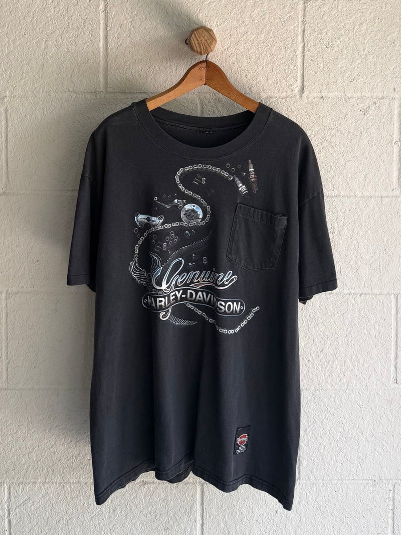 ‘90s Chain Harley Pocket Tee