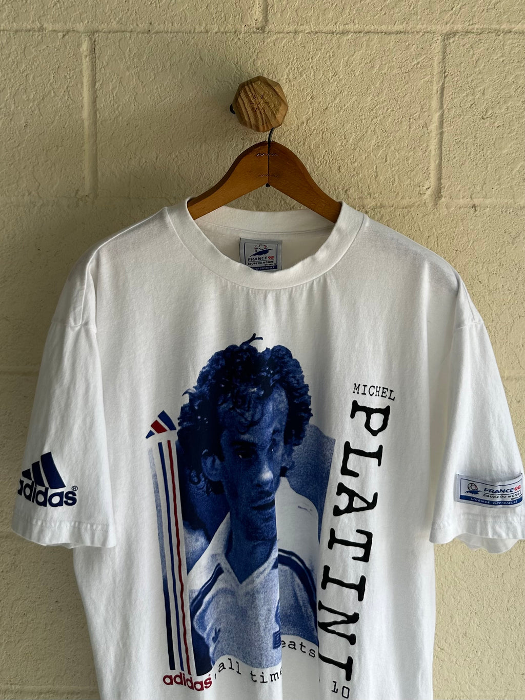 1998 France Coupe De Mundo Michael Platini Adidas Tee