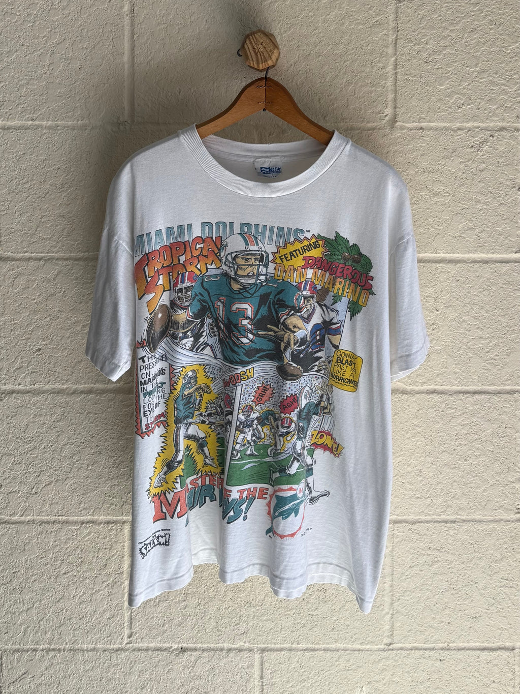 '90s Dan Marino Miami Dolphins Comic Tee