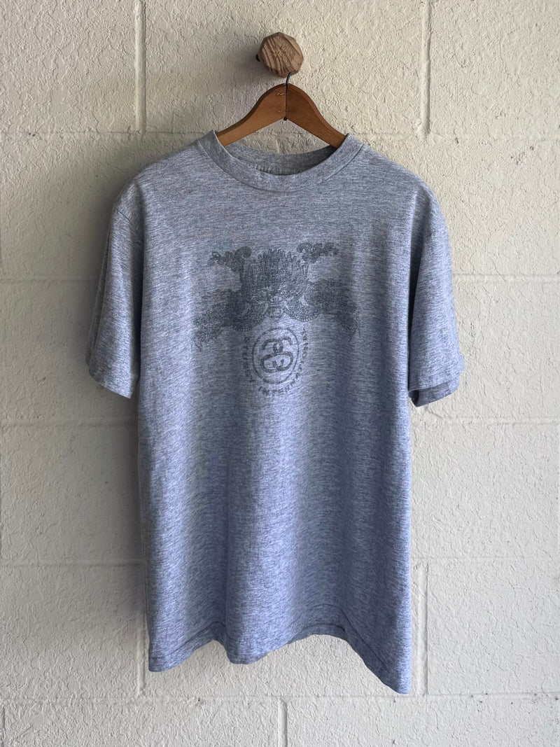'90s Gray Stussy Dragon Tee
