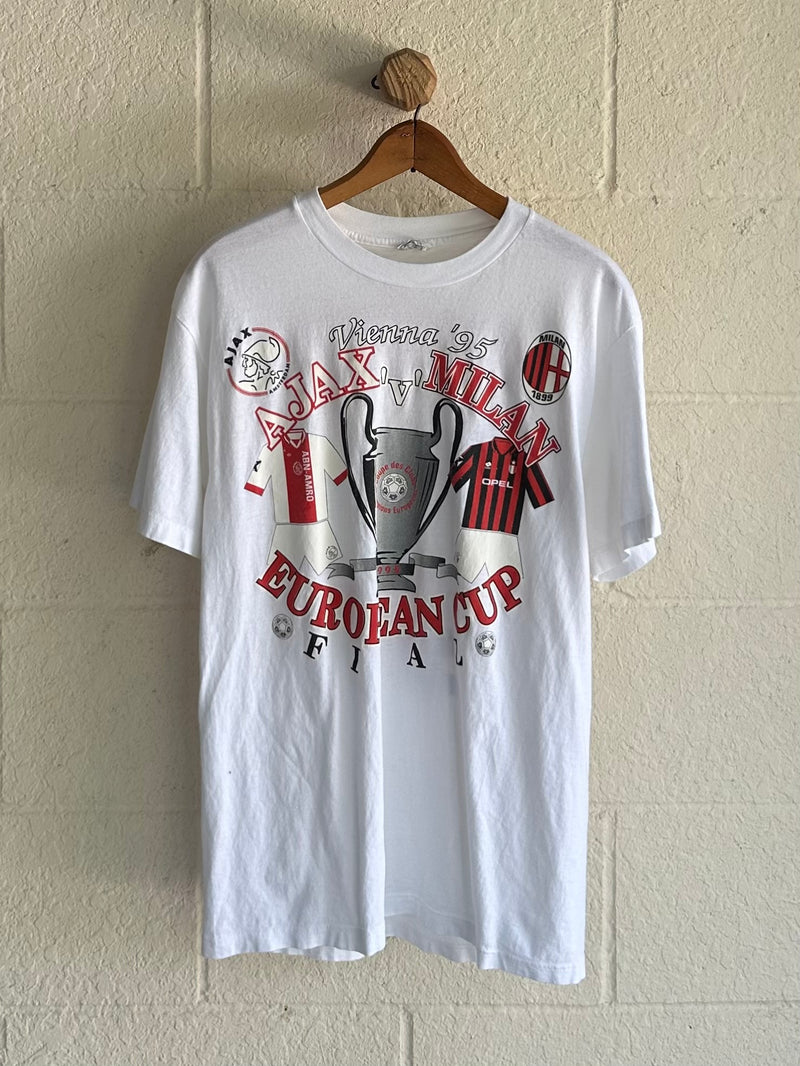 1995 Ajax vs Milan European Cup Soccer Tee