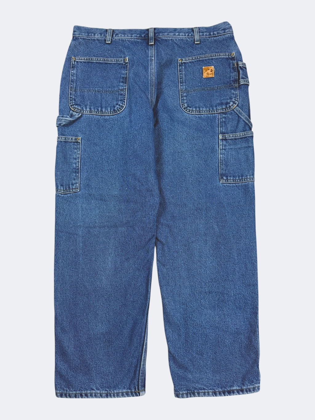Blue Dark Wash Denim Heavyweight Carhartt Pants (38 x 30)