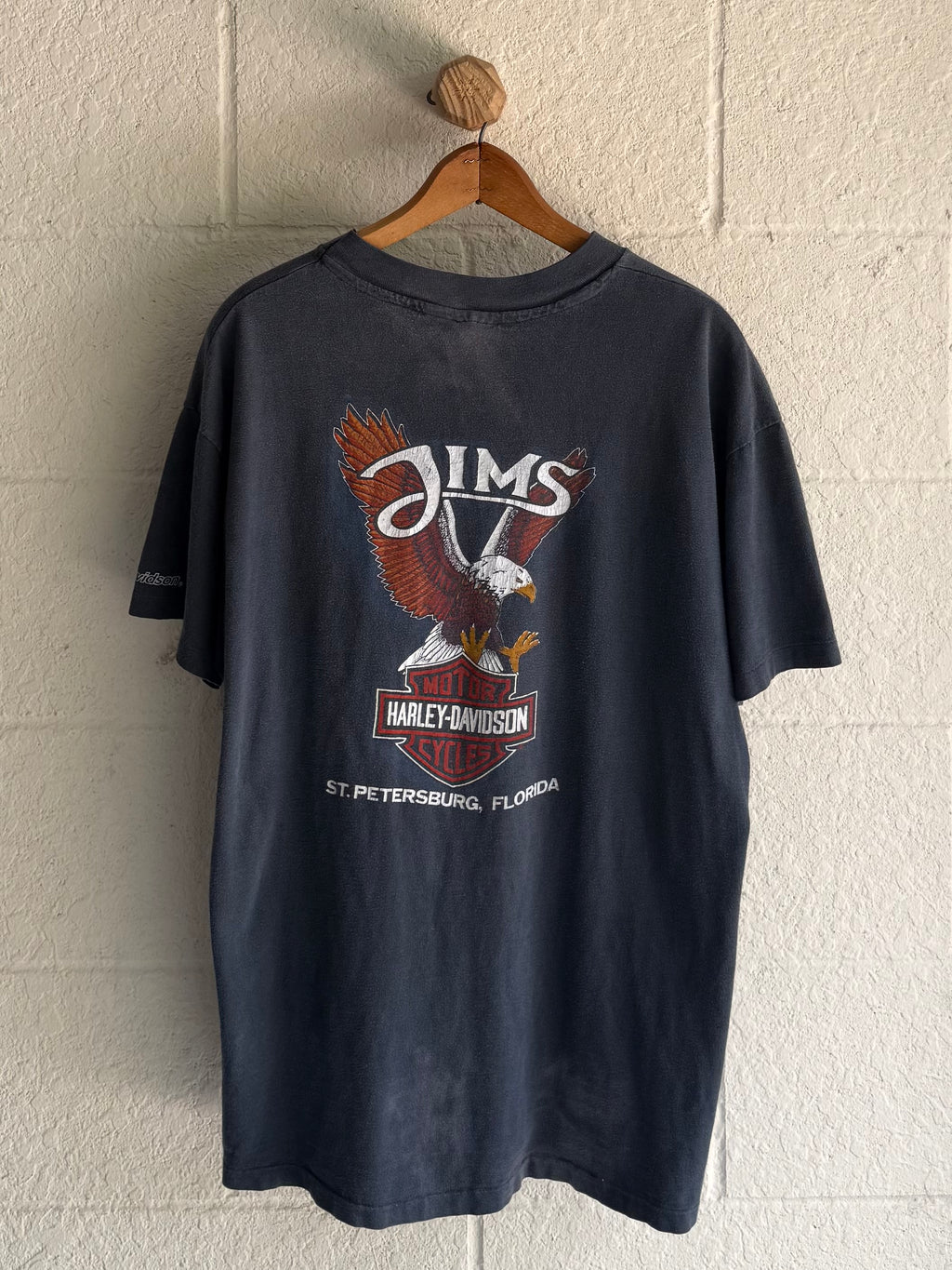 ‘90s Faded Harley Shield Pocket Tee