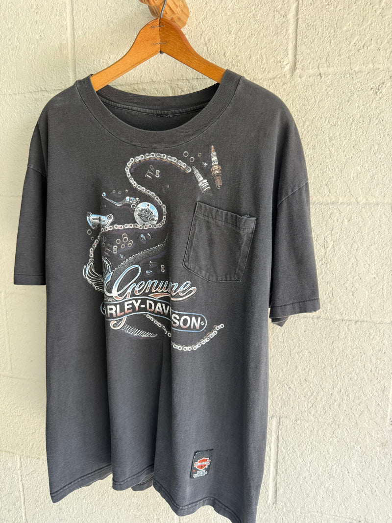 ‘90s Chain Harley Pocket Tee