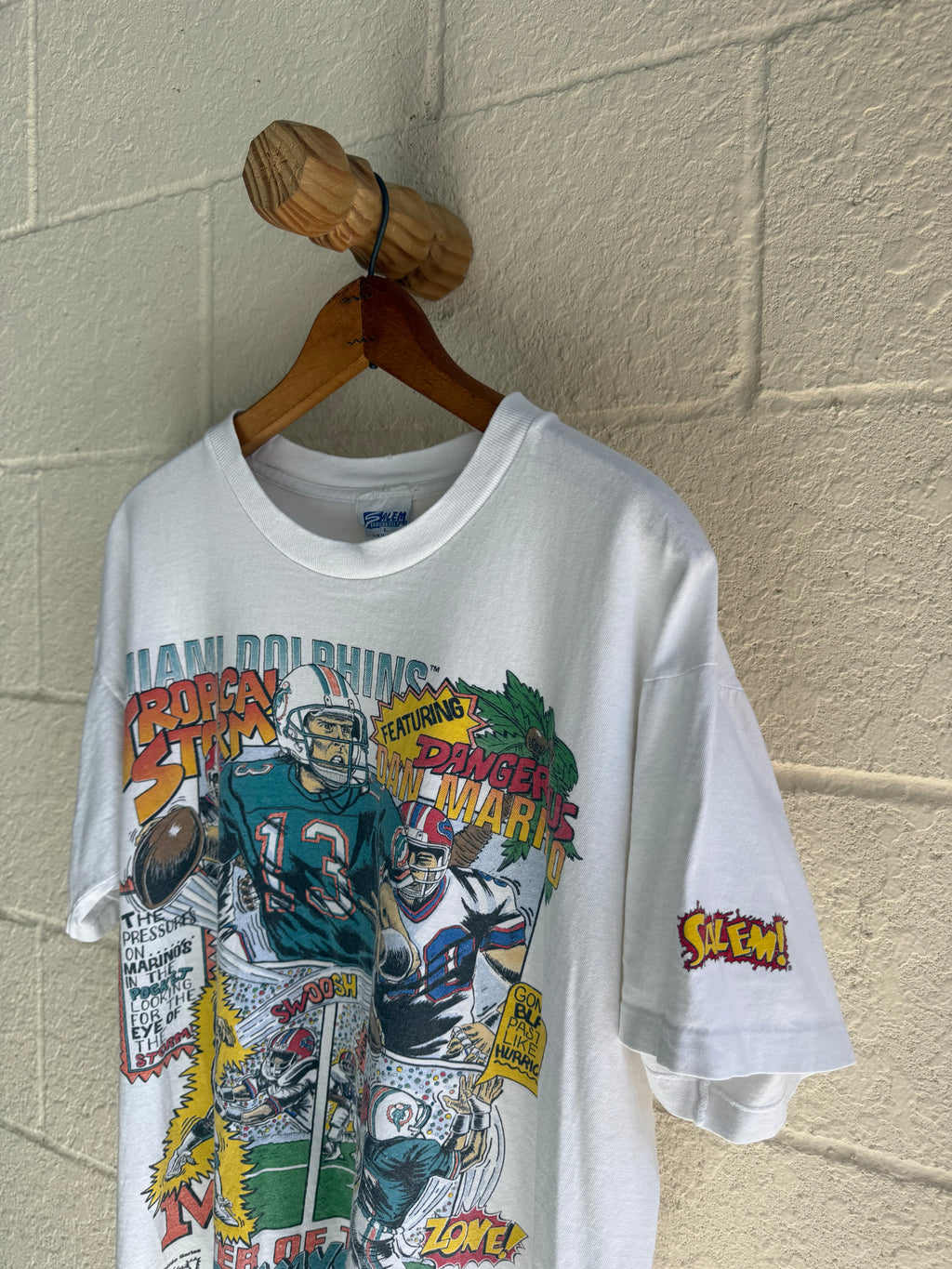 '90s Dan Marino Miami Dolphins Comic Tee