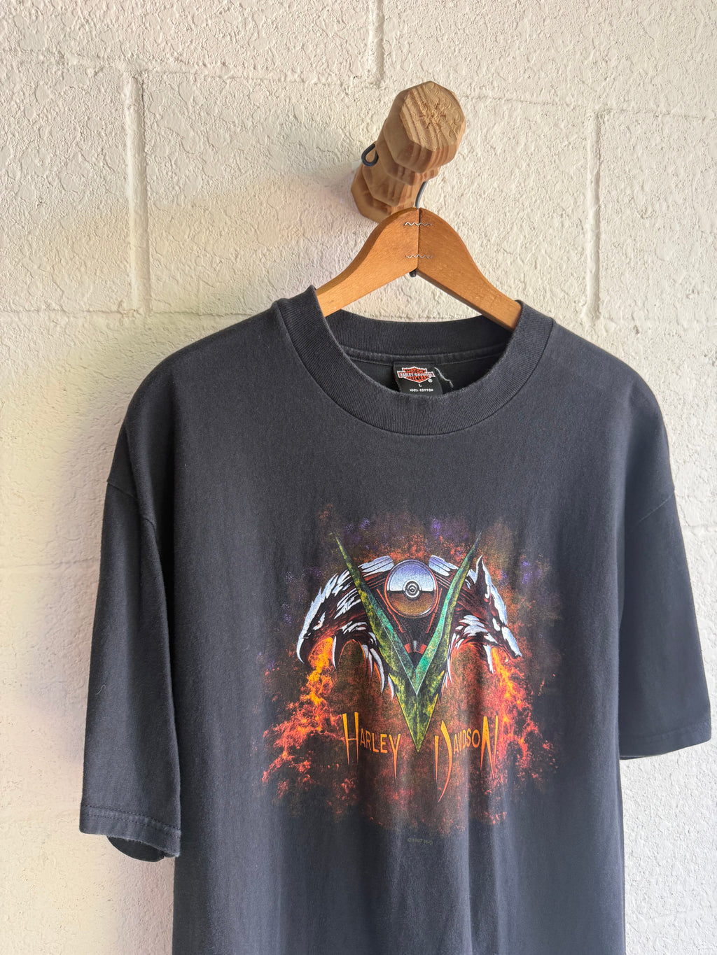 '90s Harley Wolf Engine Tee