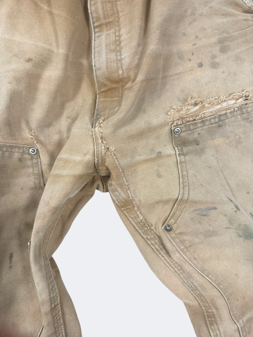 Thrashed Faded Tan Carhartt Double Knees