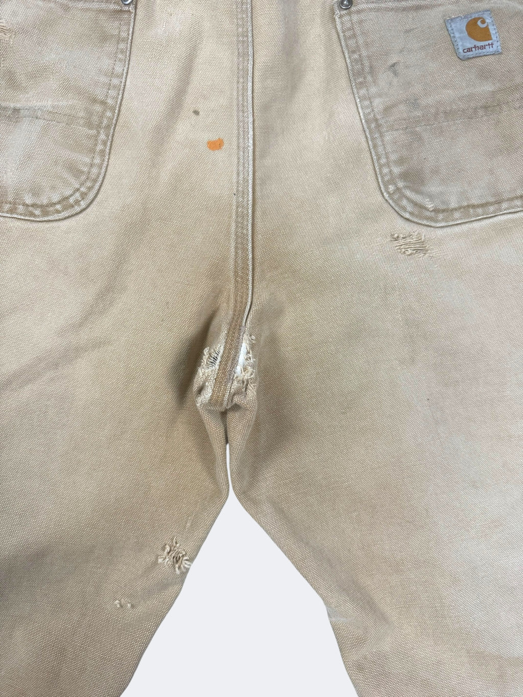 Thrashed Faded Tan Carhartt Double Knees