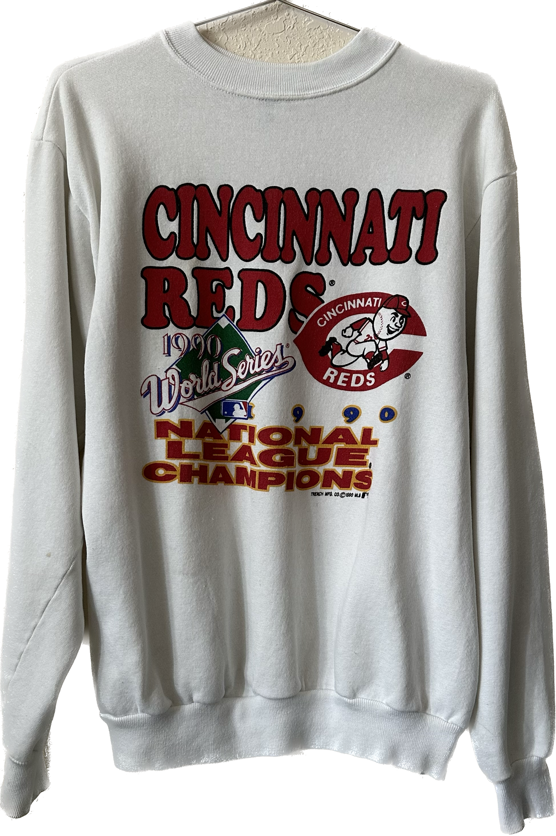 1990 Cincinnati Reds National League Champions Crewneck