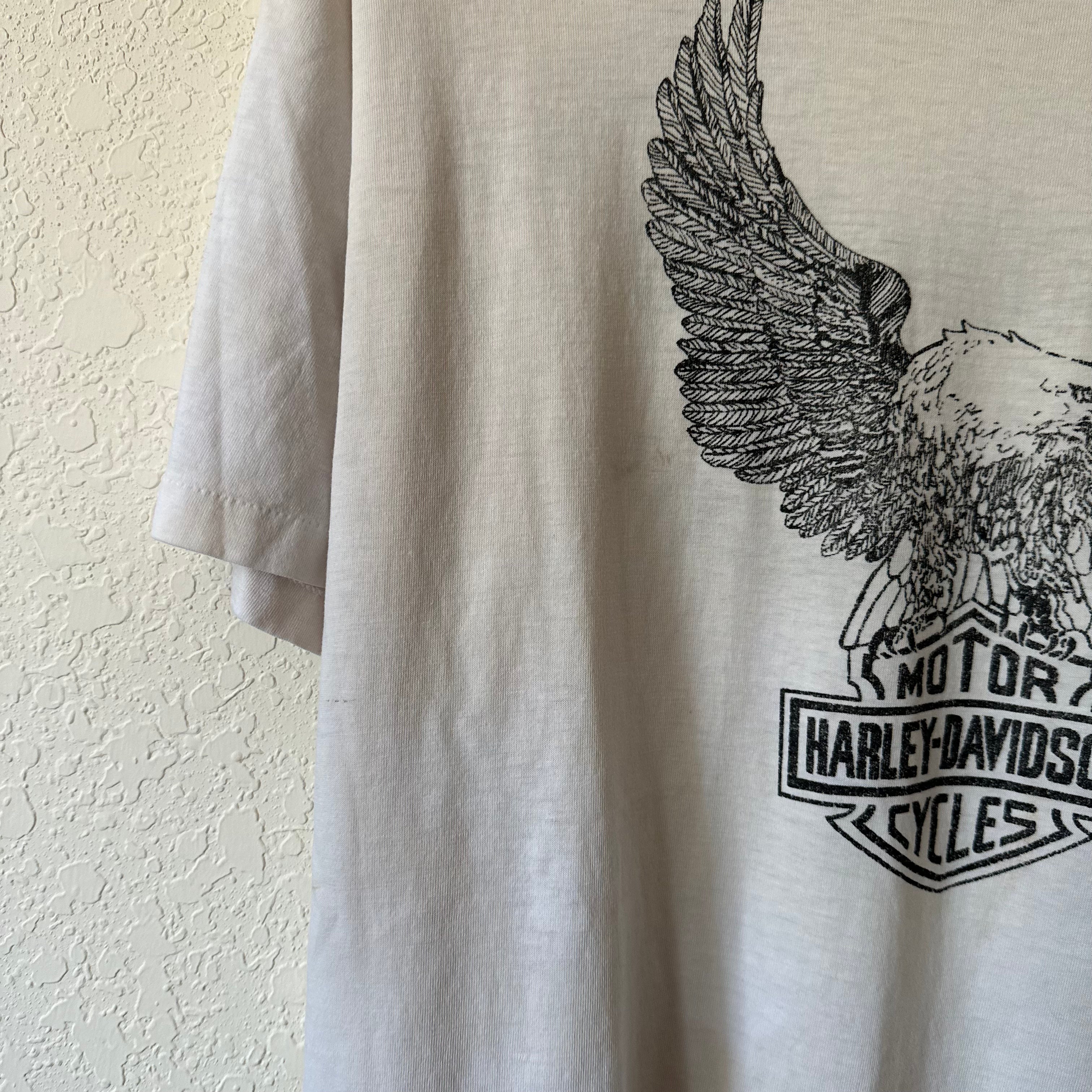 '80s/'90s White Harley Tee