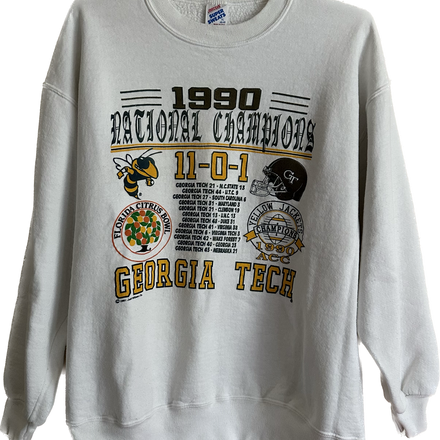 1990 National Champions Georgia Tech Crewneck